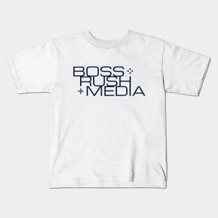 Boss Rush Media Logo Word Blue Kids T-Shirt